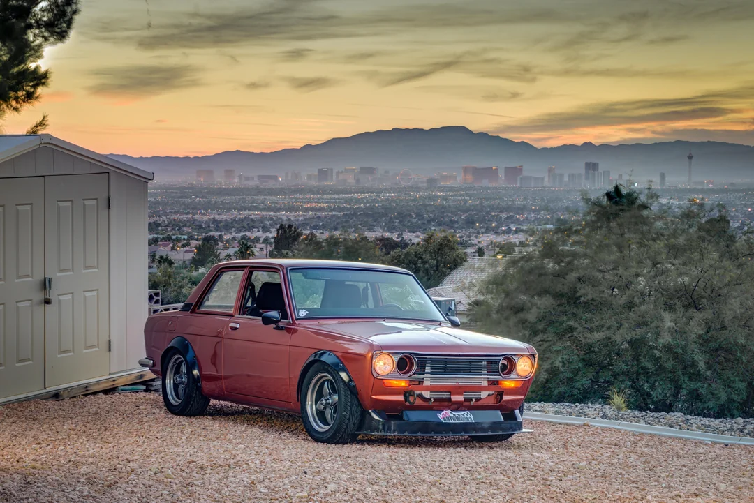 Datsun 510 with VTO vintage aluminum wheels - Photo 21