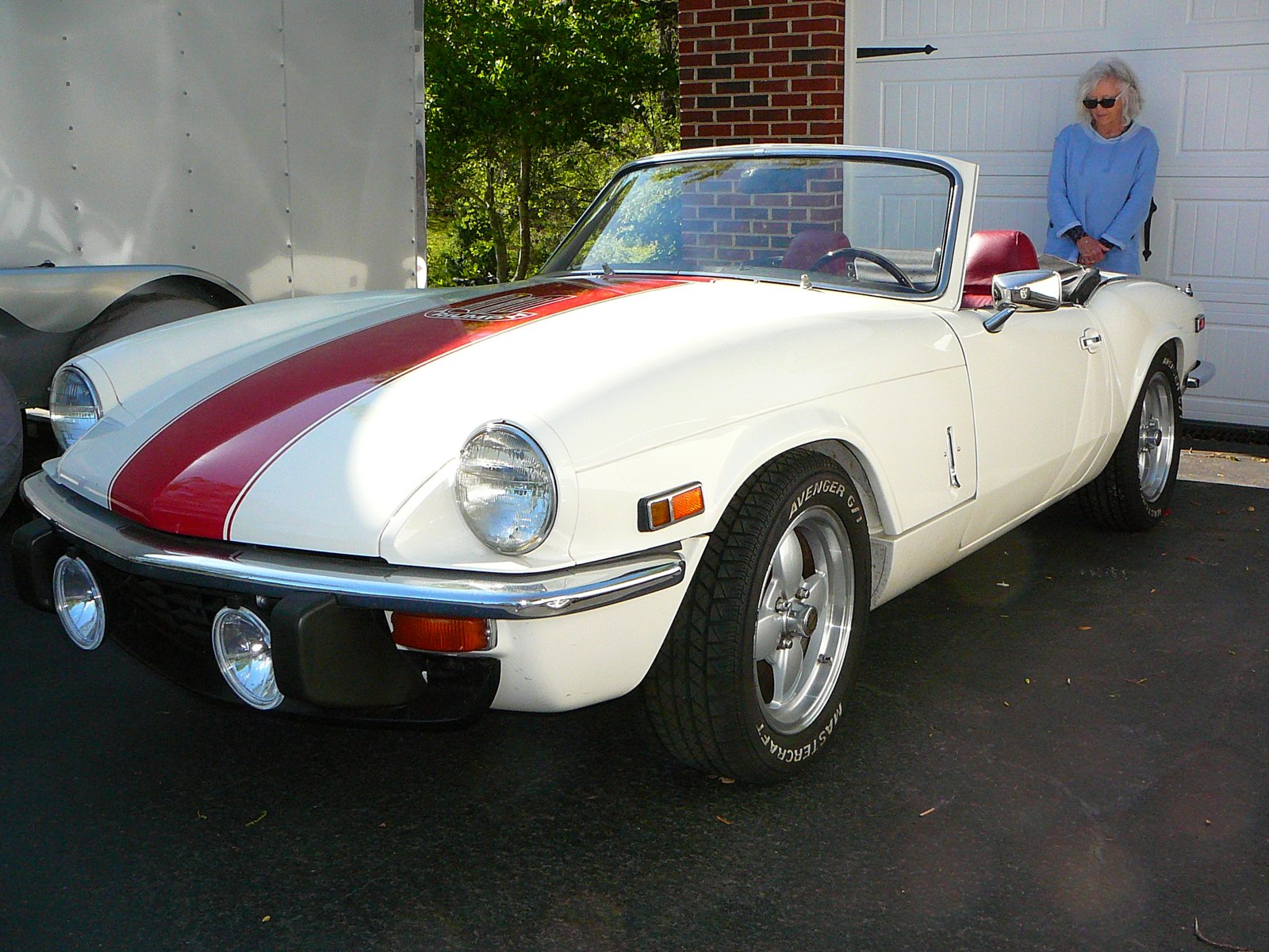 Triumph Spitfire Mk IV on the day the Thompsons brought it home, already on VTO wheels