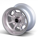 Classic 8 Wheel, 10" x 6", 4x101.6mm (4x4"), -15mm, 67.1mm Hub Bore, Silver With Machined Lip